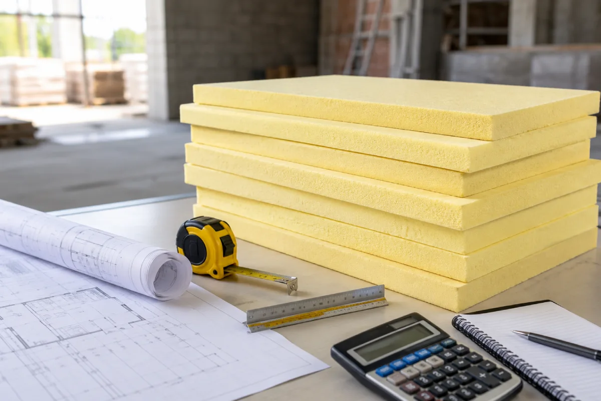 Cara menghitung kebutuhan XPS Foam Board per m² untuk proyek insulasi
