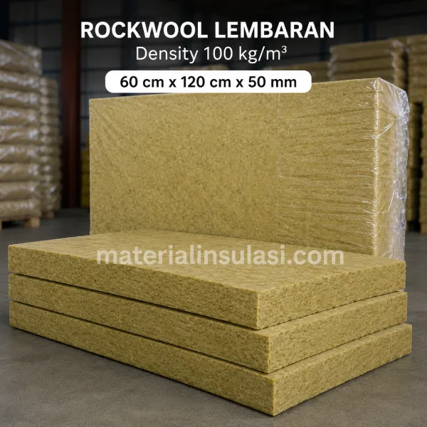 Rockwool Lembaran Density 100 kg/m³ Tebal 50 mm