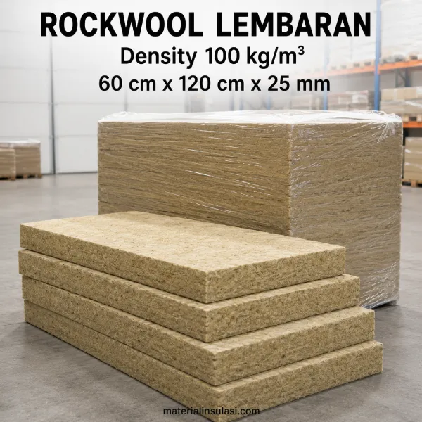 Rockwool Lembaran Density 100 kg/m³ Tebal 25 mm