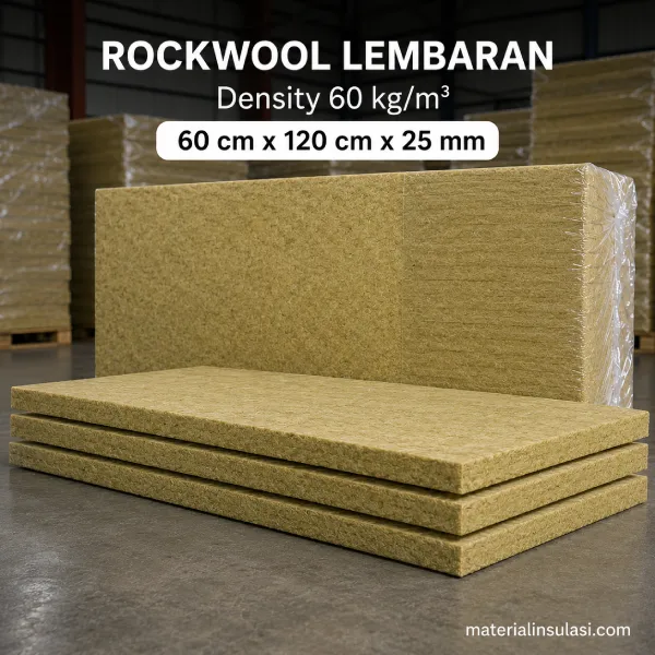 Rockwool Lembaran Density 60 kg/m³ Tebal 25 mm