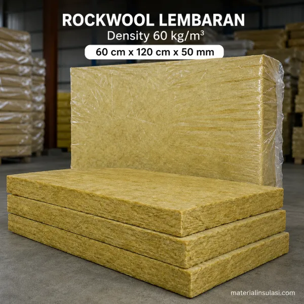 Rockwool Lembaran Density 60 kg/m³ Tebal 50 mm