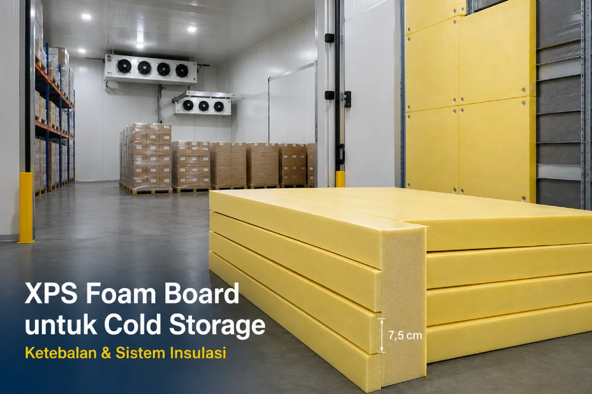 XPS Foam Board untuk Cold Storage Ketebalan 7,5 cm