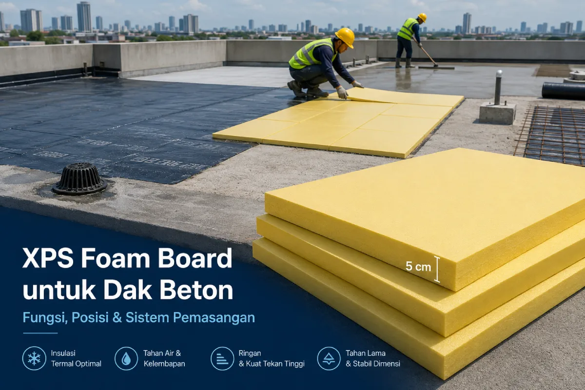XPS Foam Board untuk Dak Beton Ketebalan 5 cm